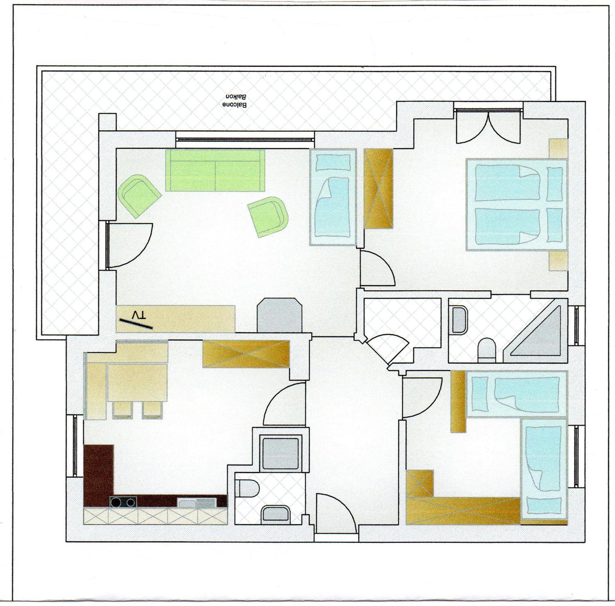 Apartments Brunella La Villa (Trentino Alto Adige) Quarto foto